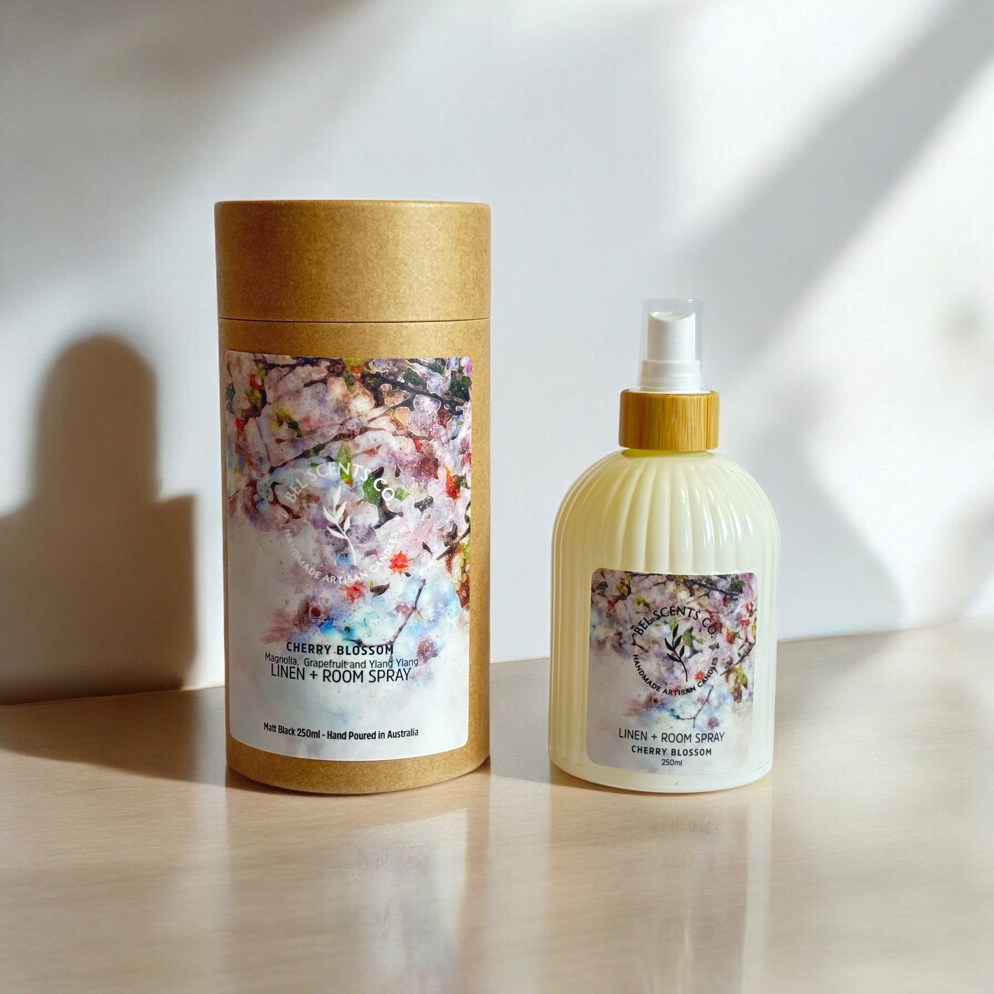Cherry Blossom Room Spray, Vegan friendly, Eco Friendly , non toxic and chemical free room spray. Freshen your home naturally with our herbal aromatherapy spray. Australian Made with Artisan crafted scents. Local made Linen mist perfect for Australian made gifts.