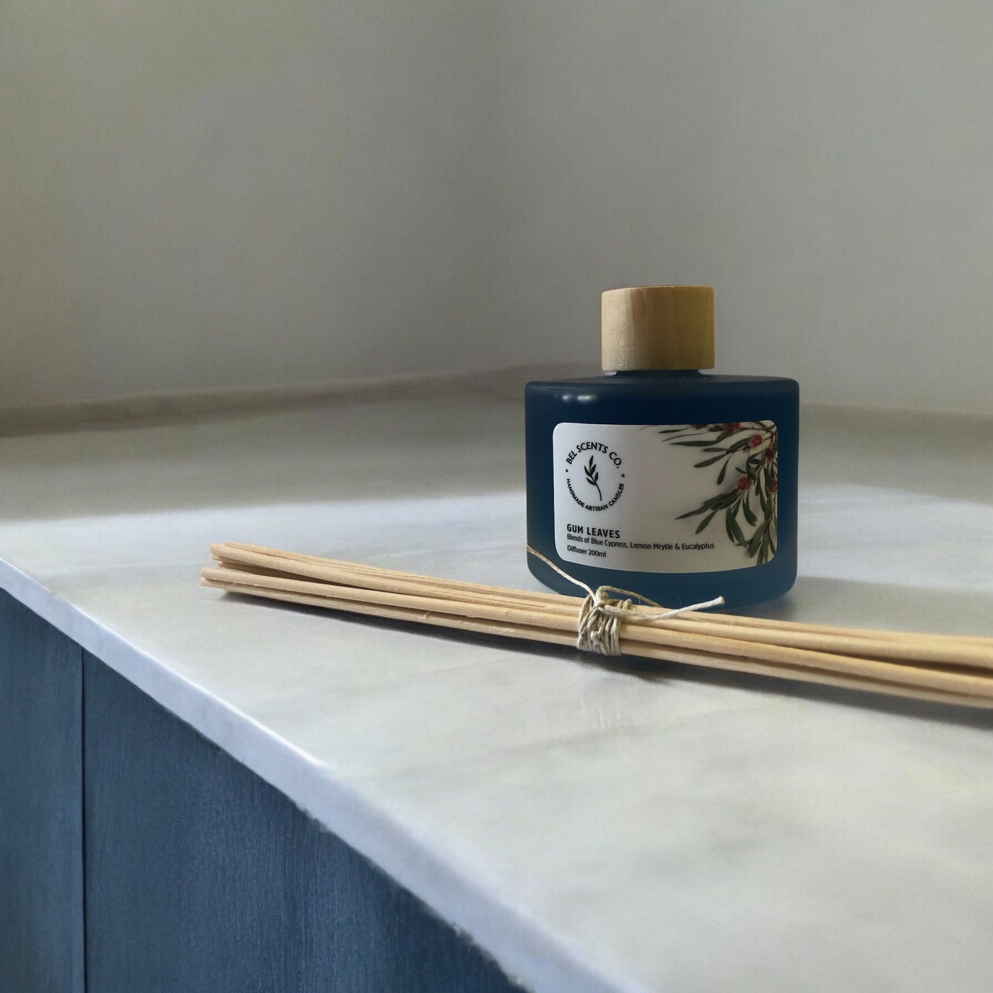 Our Gum Leaves Crafted scented reed diffuser Made with Eucalyptus essential oil. Is the Best Home Fragrance decor for your home. This flameless fragrance is safe and natural product and can be used around pets and children. The perfect Aromatherapy diffuser, for pure essential oils. The perfect air freshener for your home or gift to someone special. Great gifts for women or housewarming. 
Voted the Best Smelling Fragrance and most popular scent for the Home office decor and home. Reed Diffuser displayed