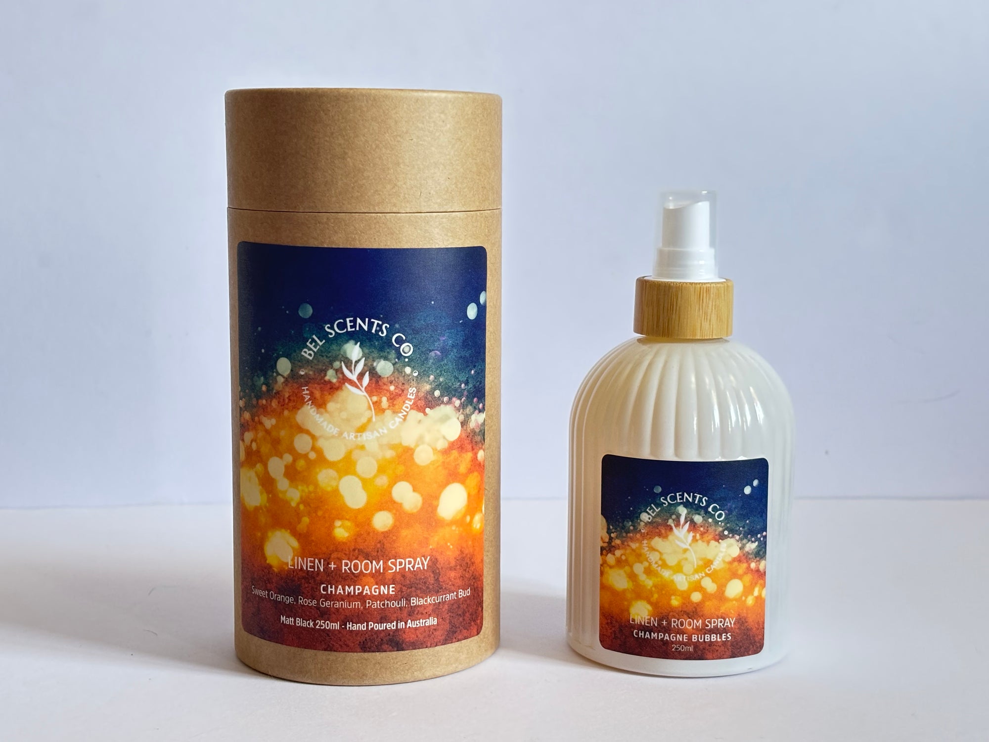 Champagne  scented room spray. Australian made room spray, Made with botanical ingredients for a cozy home scent. use as a bathroom spray or Fabric spray is a great pillow mist with aromatherapy purpose fit sprays. Great Air fresheners for your home fragrance. Plant based and eco friendly product locally made with Artisan spray scents in Melbourne Australia. Everyday Room Mist. Cruelty and Vegan Spray. Chemical Free non toxic spray. Botanical Spray made as a natural air freshener. Small Batch home fragrance